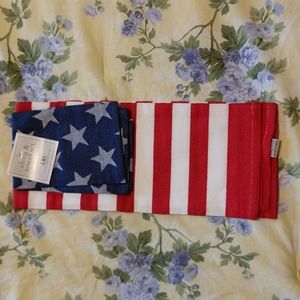 Design Imports Patriotic American Flag Stars & Stripes Kitchen Cloth & Towel Set